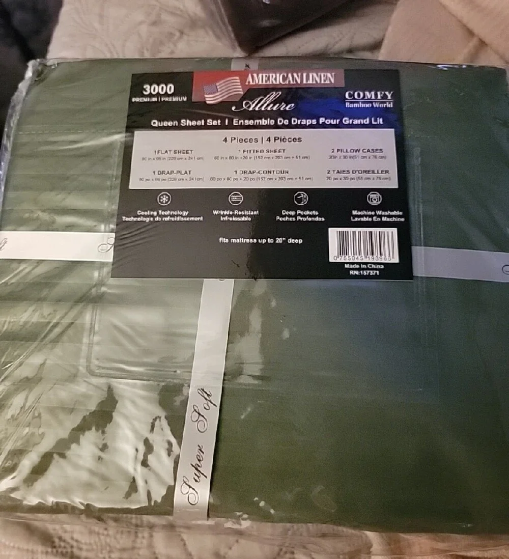 Allure 3000 Queen Sheet Set - Hunter Green